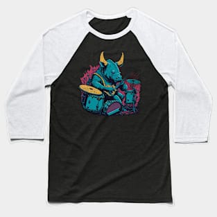 Rhino playing the drums Baseball T-Shirt